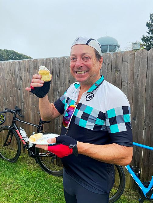 Lee Enjoying His Birthday Cupcake